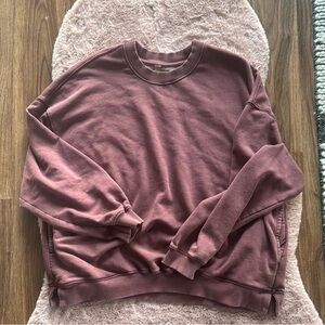 Free People All Star Pullover in Oxblood Size Small